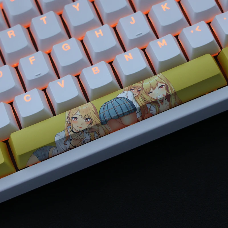 108 tasti/Set Kitagawa Marin Anime Custom PBT Dye Sublimation Keycaps fai da te per tastiera meccanica traslucida per interruttori MX