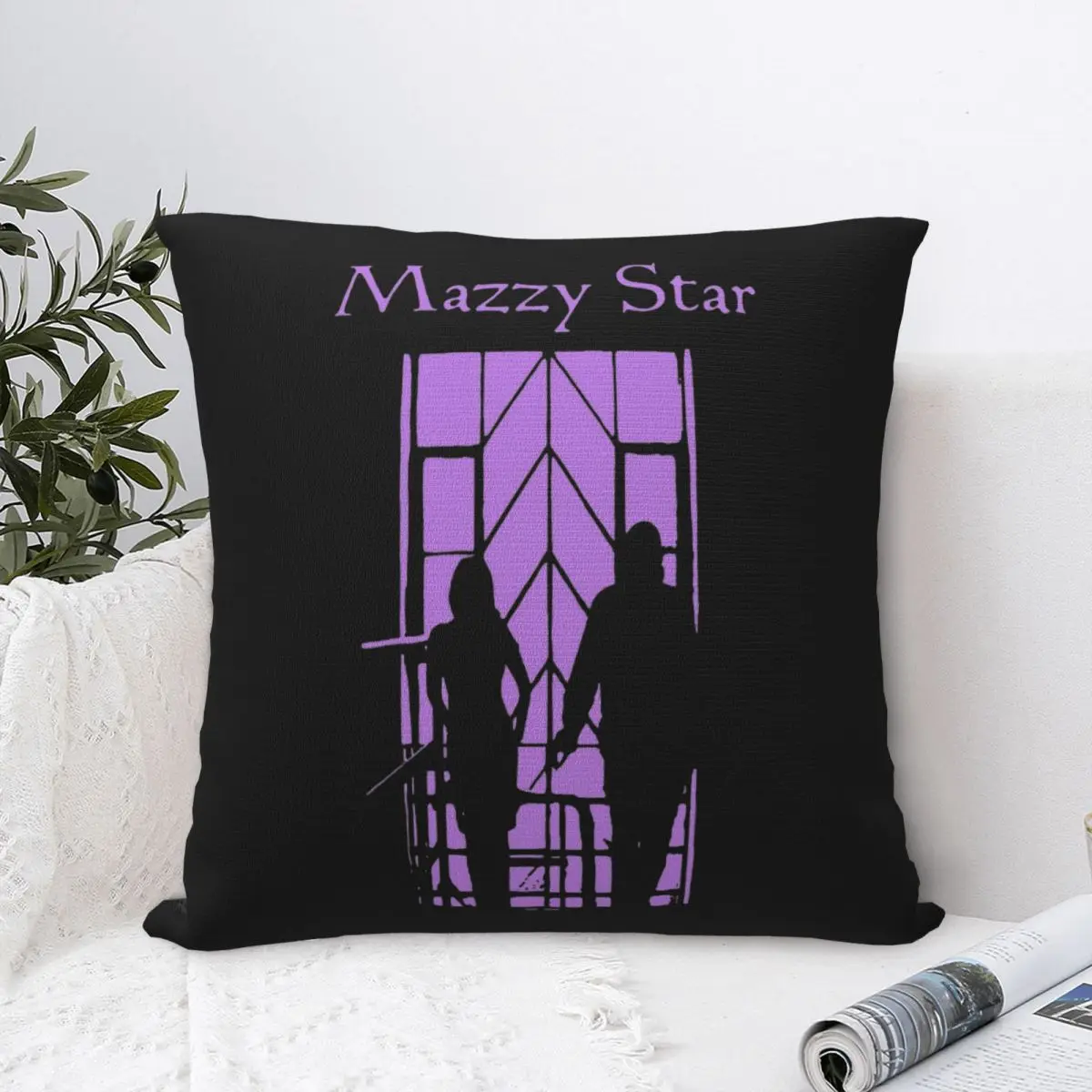 Purple Mazzy Star Pillowcase Polyester Cushion Cover Decorations Punk Rock Pillow Case Cover Living Room Drop Shipping 40*40cm