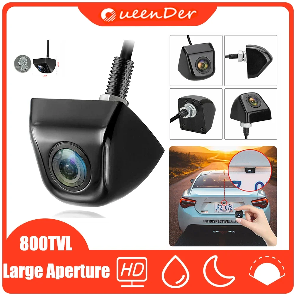 QueenDer Car Rear View Camera 170 Lens Starlight Night Vision HD Vehicle Reversing Parking Camera Waterproof Car Camera