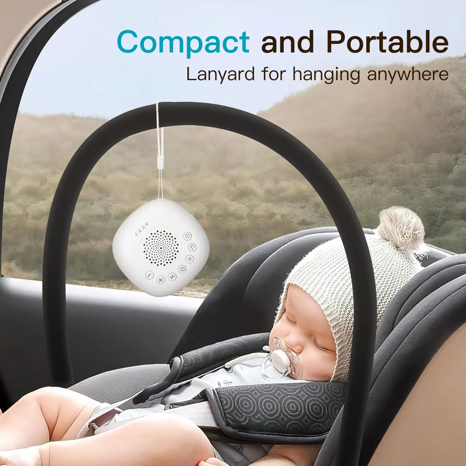 Портативная машина с белым шумом и 20 успокаивающими звуками для детей, детей и взрослых, регулируемый ночник, перезаряжаемые подарки для новорожденных