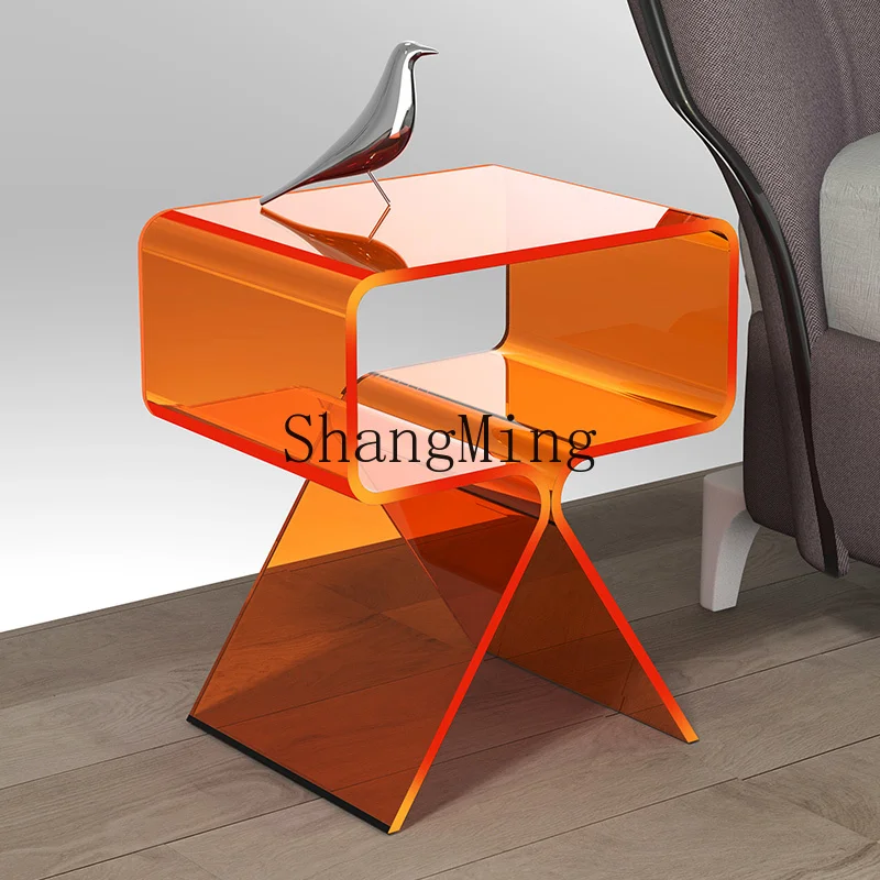 

CL acrylic bedside table simple modern simple sofa small side few small storage narrow bedside table