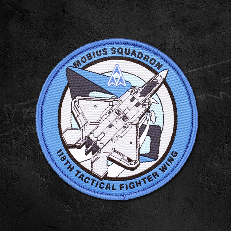 AceCombat Haftowana naszywka na odzież Torba Dekor CALM AIR FORCE UNTT Cipher Pixy Razgriz Trigger Fighting TACTICAL FIGHTER WING