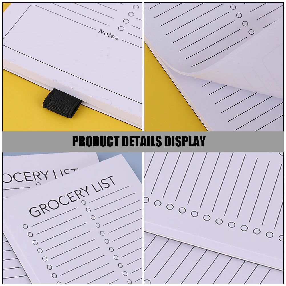 

2Pcs Magnetic Notepad for Refrigerator Smooth Writing Grocery List Pad Tear-Off Shopping Planner Magnetic Notepad for Fridge