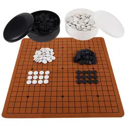 Children'S Go Backgammon Beginner Chess Adult Set Five-In-A-Row Game Pvc Board Plaything Small Craft Stones Travel Go