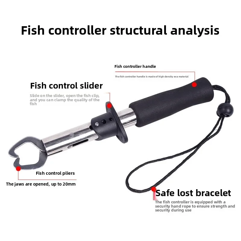 

Restraint Release Fish Fishing Tool Grabber Control Gear Accessories Utility Unhooking Tackle Stainless Saltwater