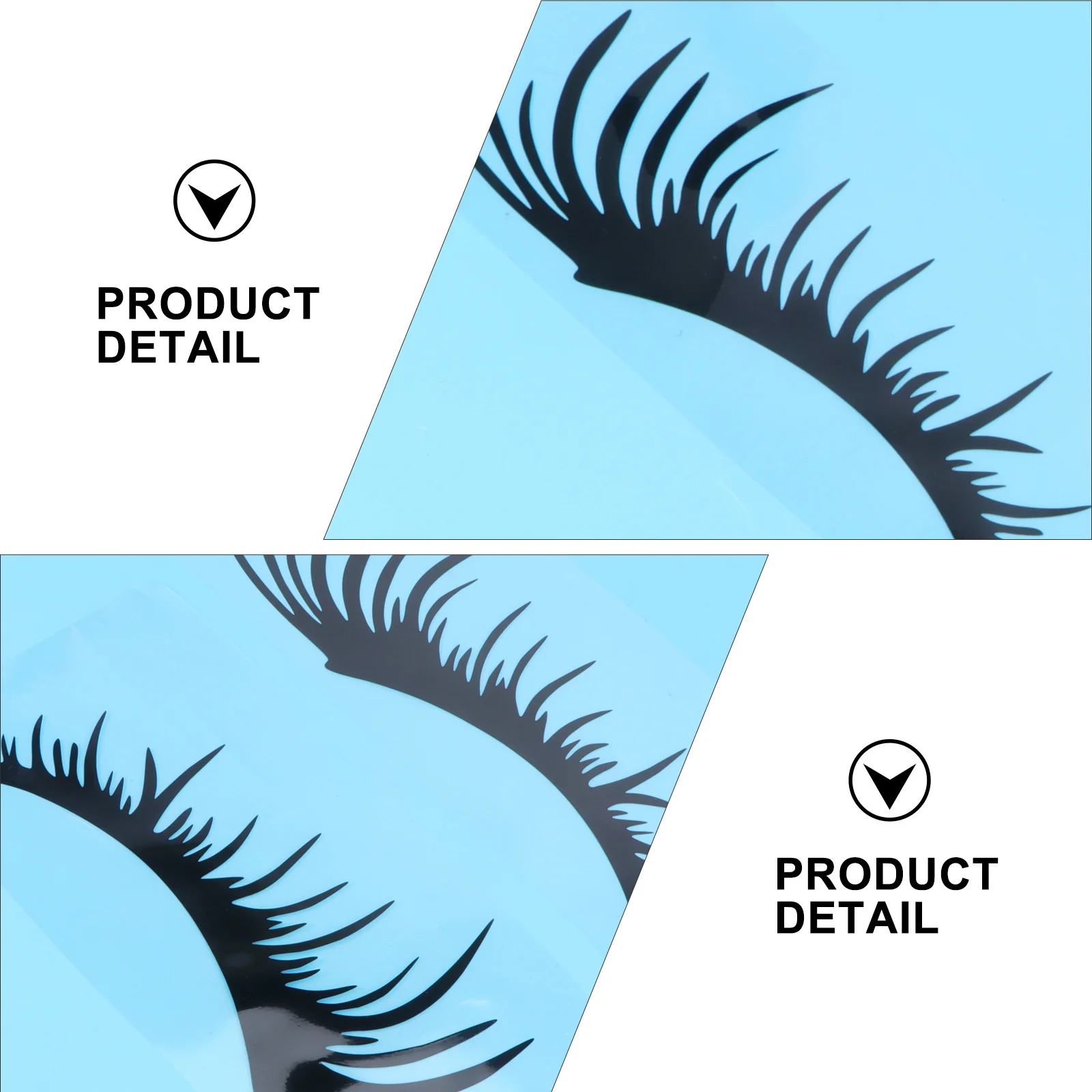 2 أزواج الحاجب سيارة ملصق اللون الكلاسيكي مقاوم للماء الأشعة فوق البنفسجية مقاومة تركيب بسيط تعديل جسم السيارة ديكور للمصابيح الأمامية