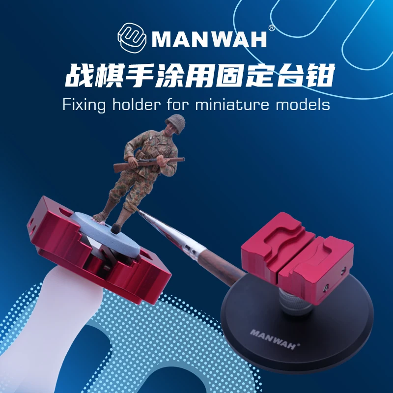 Dual-mode bench-top/handheld manual clamp 360° Free Rotation Fixing holder For miniature Models Painting and Building Tools