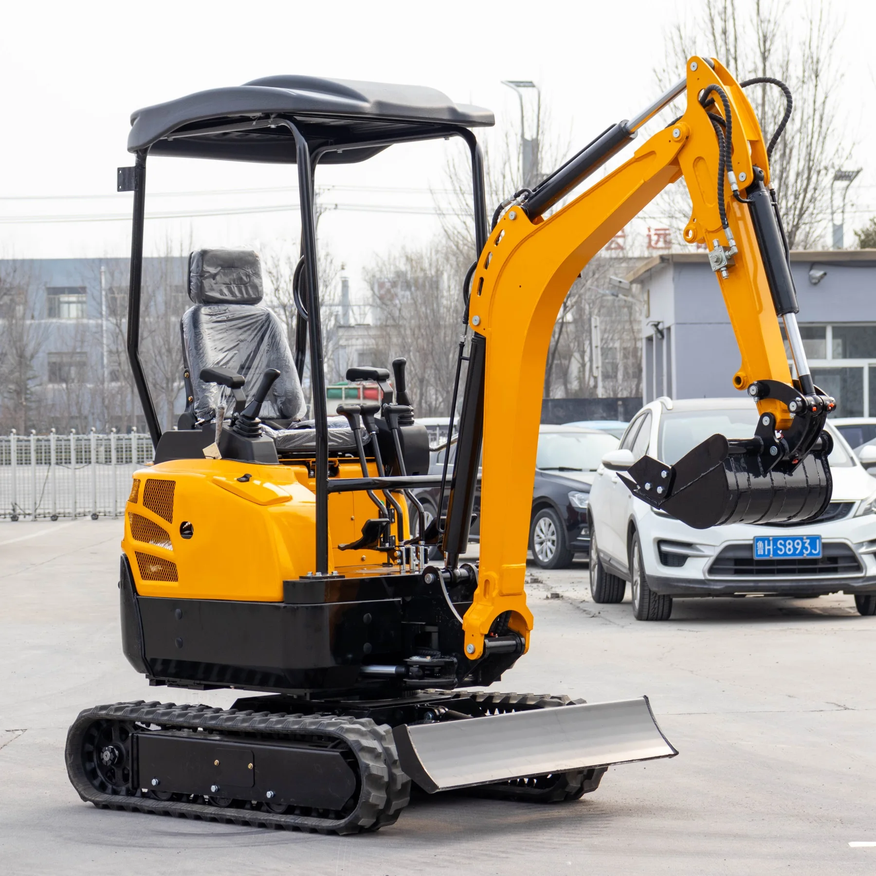 포크레인 농기구굴삭기 Farm Digger 1Ton Hydraulic Mini Crawler Excavator Small Digger Farm Garden Construction Desilting Machine