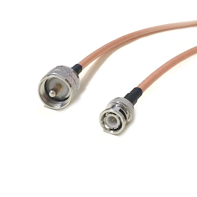 High-quality Low-attenuation UHF Male Plug PL259 Switch BNC Male Jumper Cable RG142 50CM 20