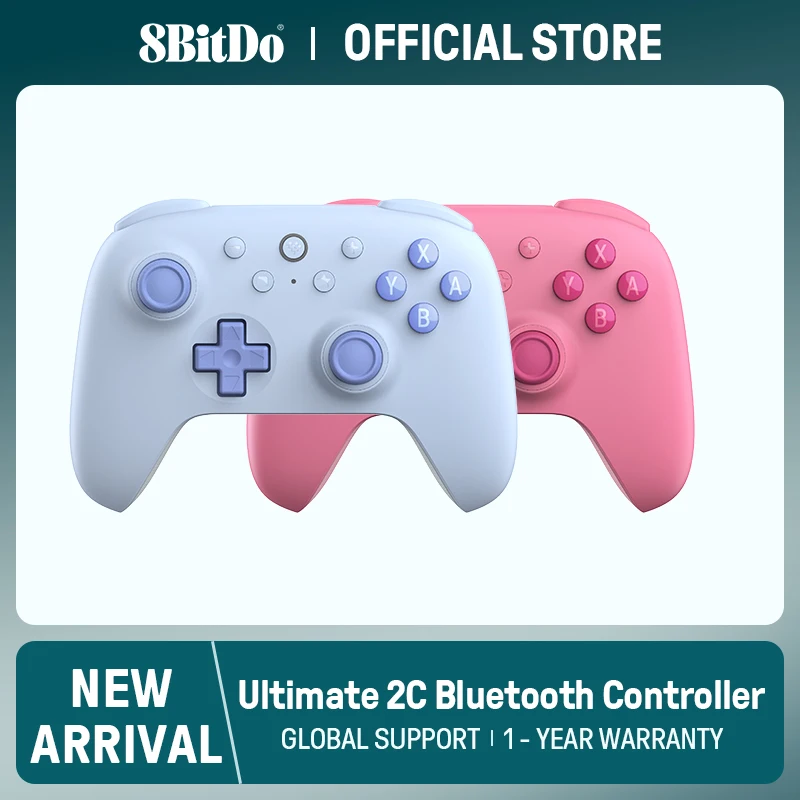 8BitDo - Ultimate 2C Wireless Hall Effect Joysticks Bluetooth Gaming Controller for Nintendo switch oled Lite