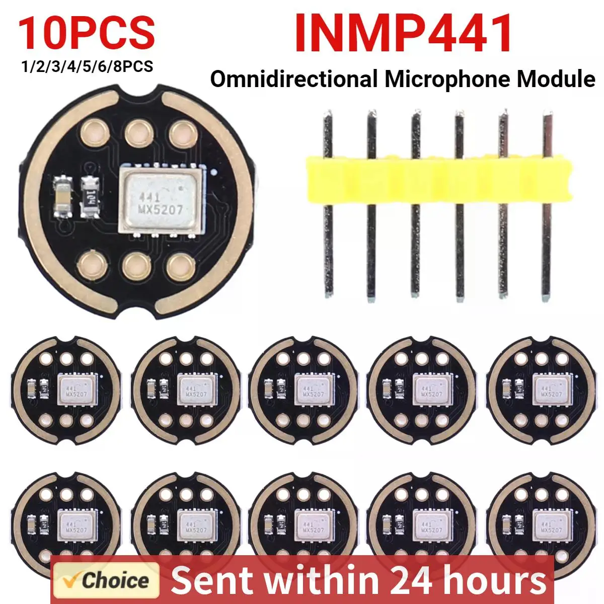 1-10PCS INMP441 Omnidirectional Microphone Module I2S Interface Low Power MEMS High Precision Digital Output Sensor Module