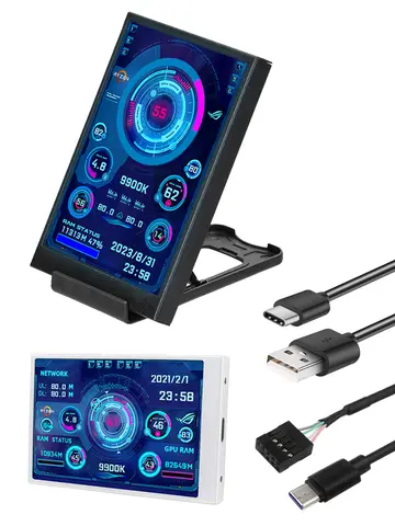 3.5 Inch IPS Type C Secondary Screen for Computer CPU GPU RAM HDD Display 320*480 USB LCD Monitor Freely AIDA64 Windows 10 11