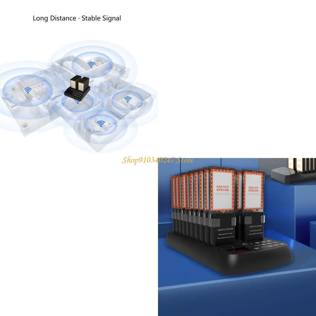 Q22A Commercial Pager System Durability Construction Wireless Pager System For Fast Pace Services Environment Shop