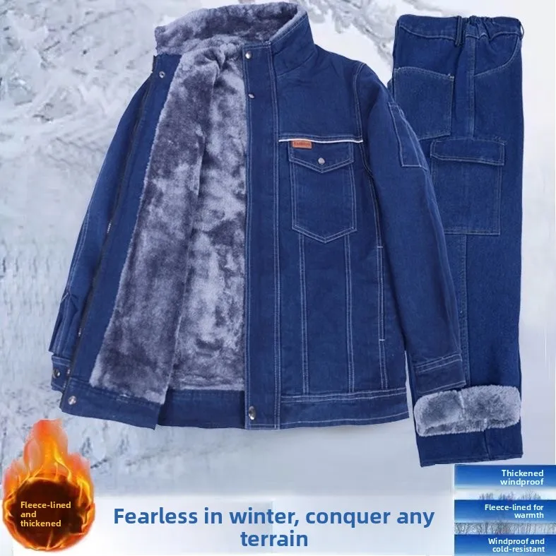 thickened-fleece-winter-denim-workwear-loose-fit-labor-protection-clothing-heat-resistant-welding-proof-work-uniform