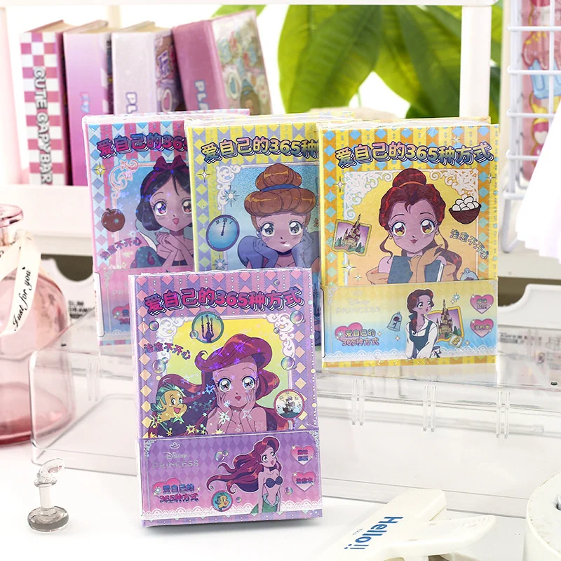 4pcs/lot Disney Princess Memo Pad Sticky Note Cute Notebook Stationery Label Notepad Post Office School Supplies