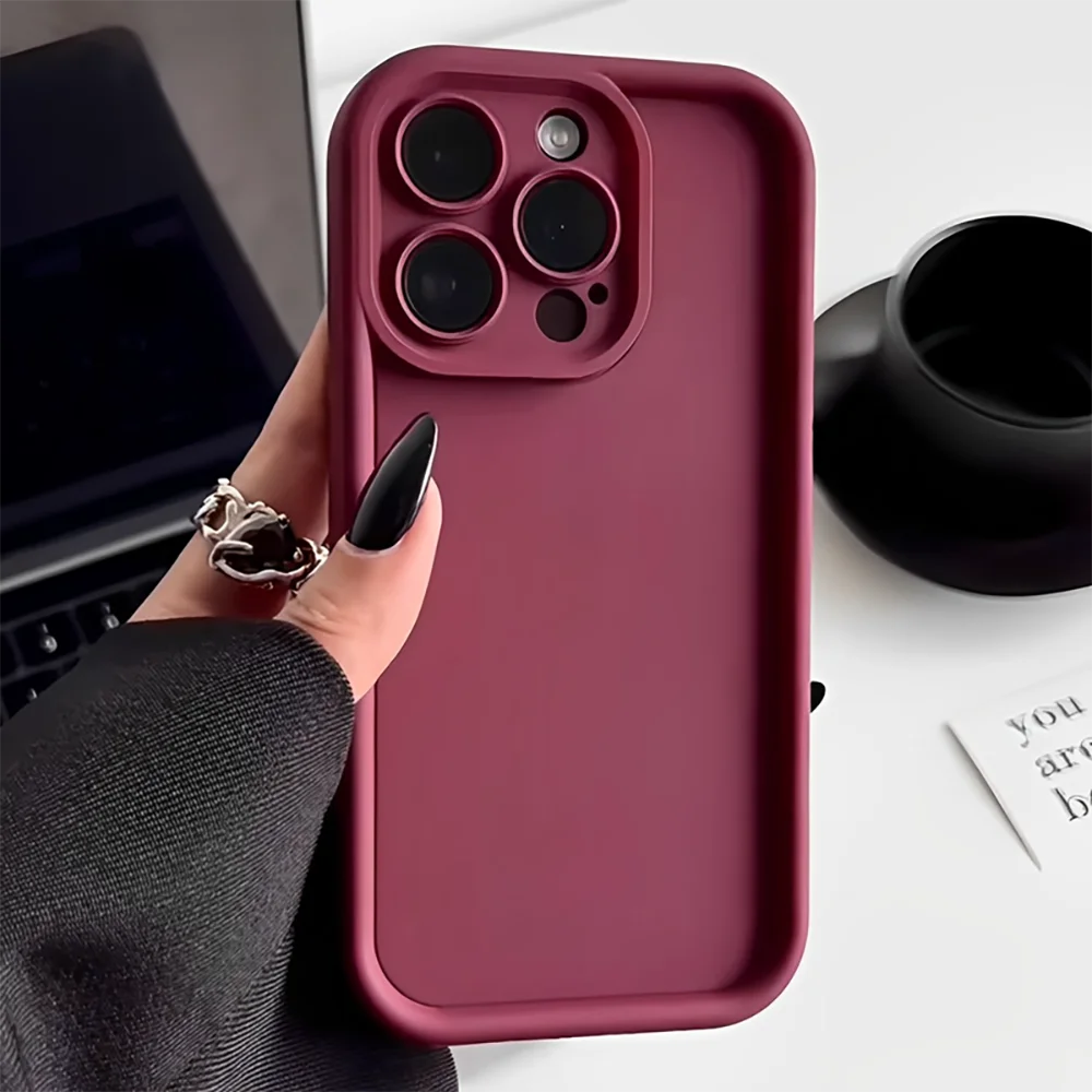 Funda de silicona líquida para teléfono móvil, carcasa de lujo suave a prueba de golpes para iPhone 14, 13, 12, 11, 15 Pro Max, 15 Plus