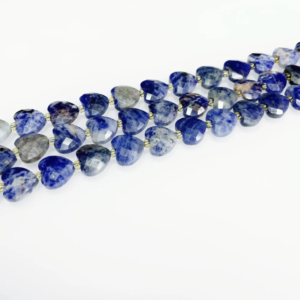 Natürliche 12mm Amethyst-Perlen in Herzform, facettiert, handgefertigt für Schmuckherstellung, DIY-Halskette, Armband, 15'' Zubehör – Detail 15