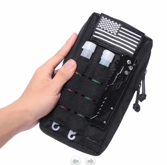 Black Pouch Compact Gadget Gear Bag Military Tool Waist Bag Pack