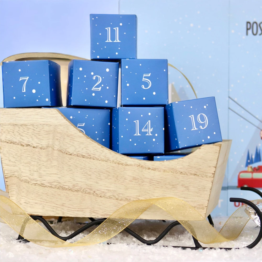 24 Day Advent Calendar Boxes Wholesale Luxury Empty Paper Chocolate Packaging Gift Box