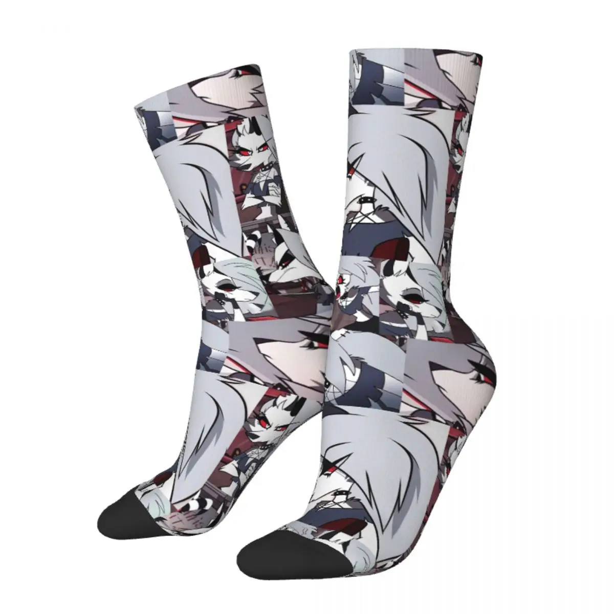 Fashion Male Men Socks Hip Hop Loona Collage Sock Helluva Boss Anime Sport Women Socks Spring Summer Autumn Winter