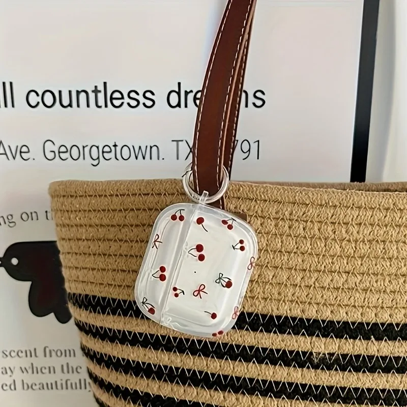 Cute Cherry Bow Earphone Case for Apple AirPods 1/2/3/4 Shockproof Earbud Cover for AirPods Pro3/Pro2/Pro Clear Protective Case view 6