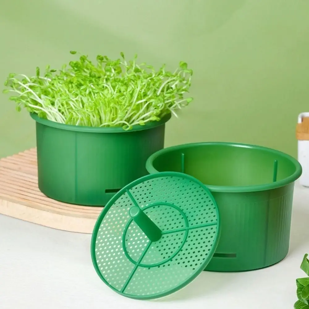 

Пластиковые детские горшки для ростков фасоли, вентилируемые, нетоксичные, беспочвенные горшки для выращивания, разделенная структура, штабелируемые горшки для выращивания ростков фасоли