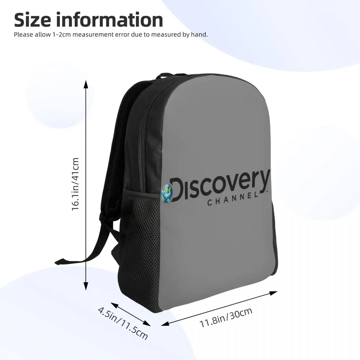 Customized Discovery Channel Laptop Backpack Men Women Basic Bookbag for School College Students Television Show Bags