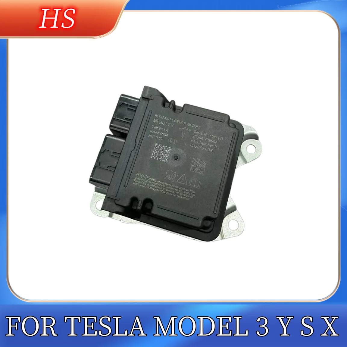 FOR TESLA MODEL 3 Y S X RESTRAINT CONTROL MODULE OEM 1512876-00-A