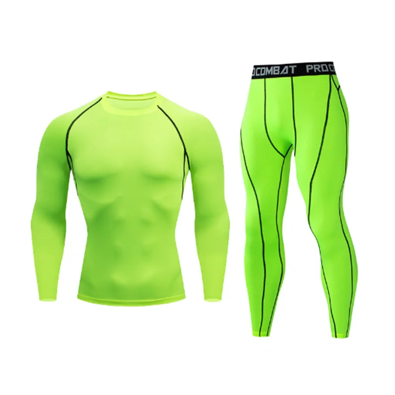 Set a compressione da uomo abbigliamento sportivo da uomo palestra tute da Fitness allenamento Jogging calzamaglia sportiva abbigliamento Rashguard