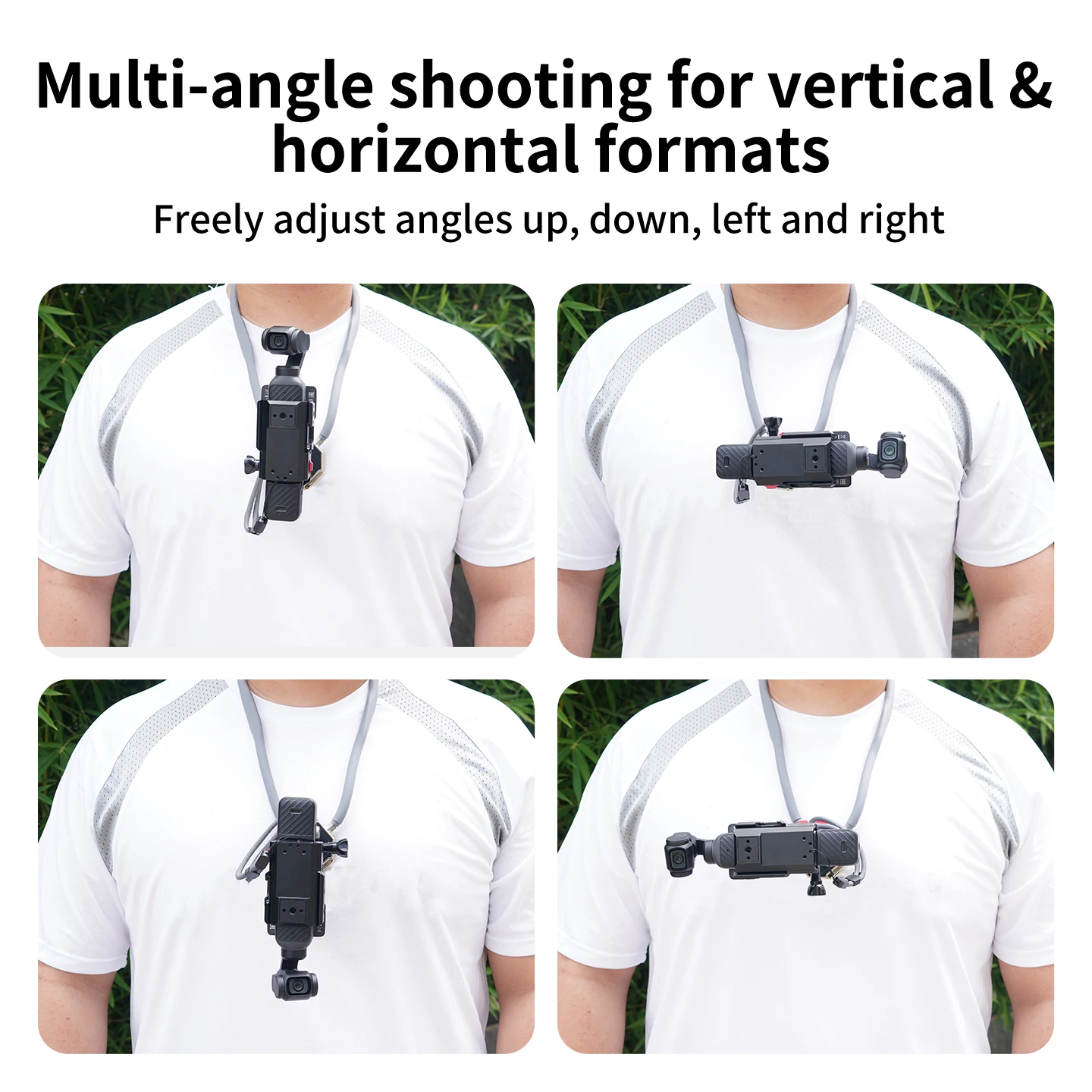 Kugelkopf Verstellbarer Kamera-Nackenhalter Silikonband für DJI Osmo Pocket 4 3 Gimbal Multi-Winkel Vlog POV Action Zubehör – Detail 9