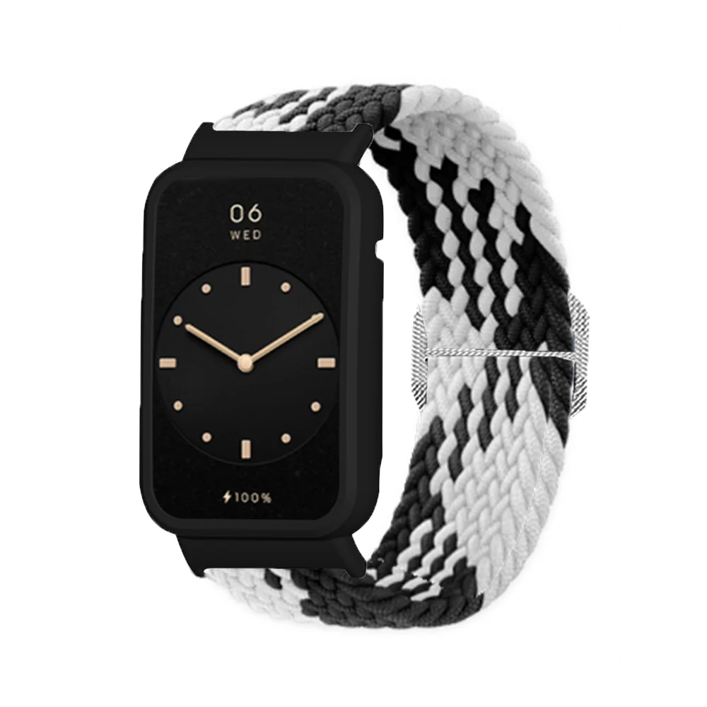 Watch Strap+Watch Case For Xiaomi Band 7pro Nylon loop correa Bracelet xiaomi band 7pro strap 45mm Watch Protective Accessories