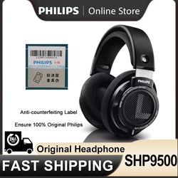 New Philips SHP9500 Headphone Stereo Wired Earphone Computer Online Learning Earbuds Esports Game 3.5mm 6.3mm Universal Headset