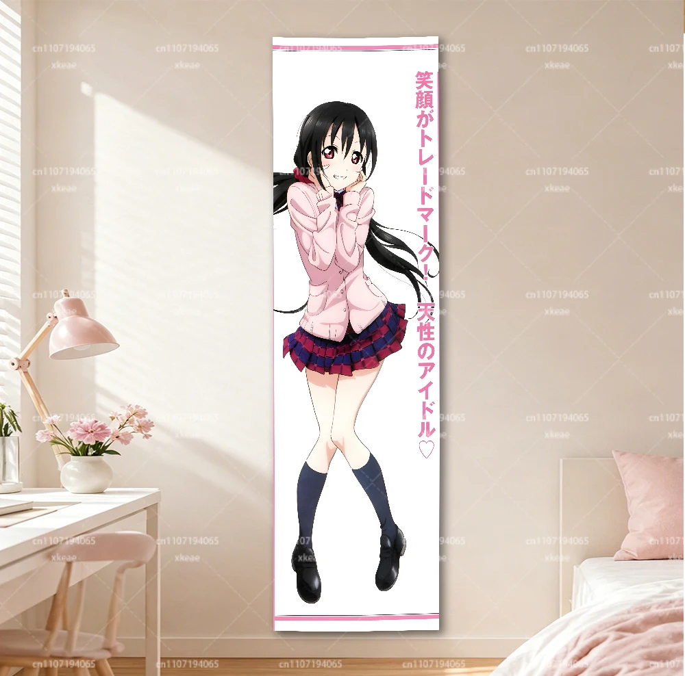 LoveLive Yazawa Nico Vertikaler Wandteppich, Kawaii School Idol Anime Wandbehang Schlafzimmer Türdekoration