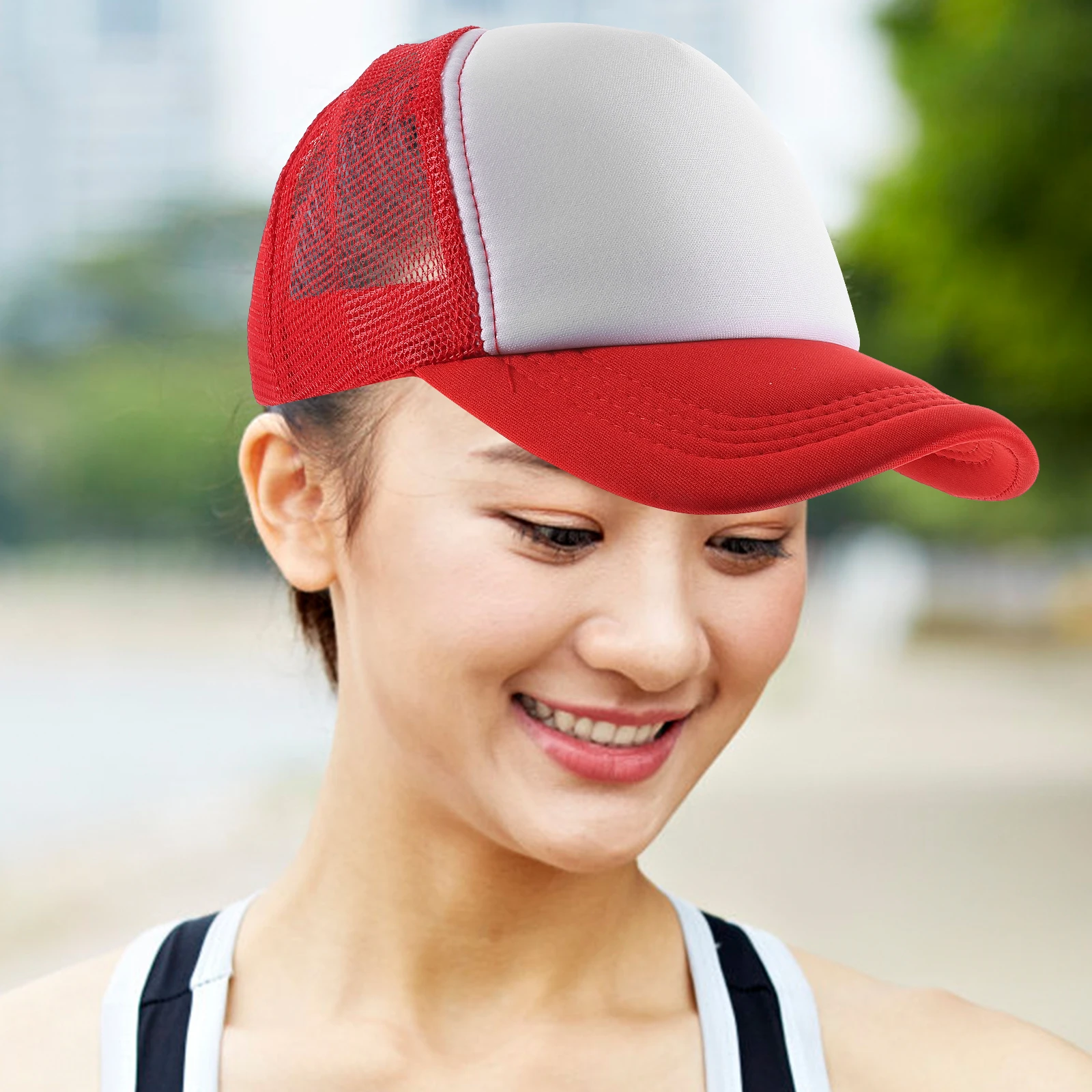 

10 Pcs Blank Mesh Baseball Caps Sublimation Trucker Hats DIY Heat Transfer Black Breathable Lightweight Comfortable