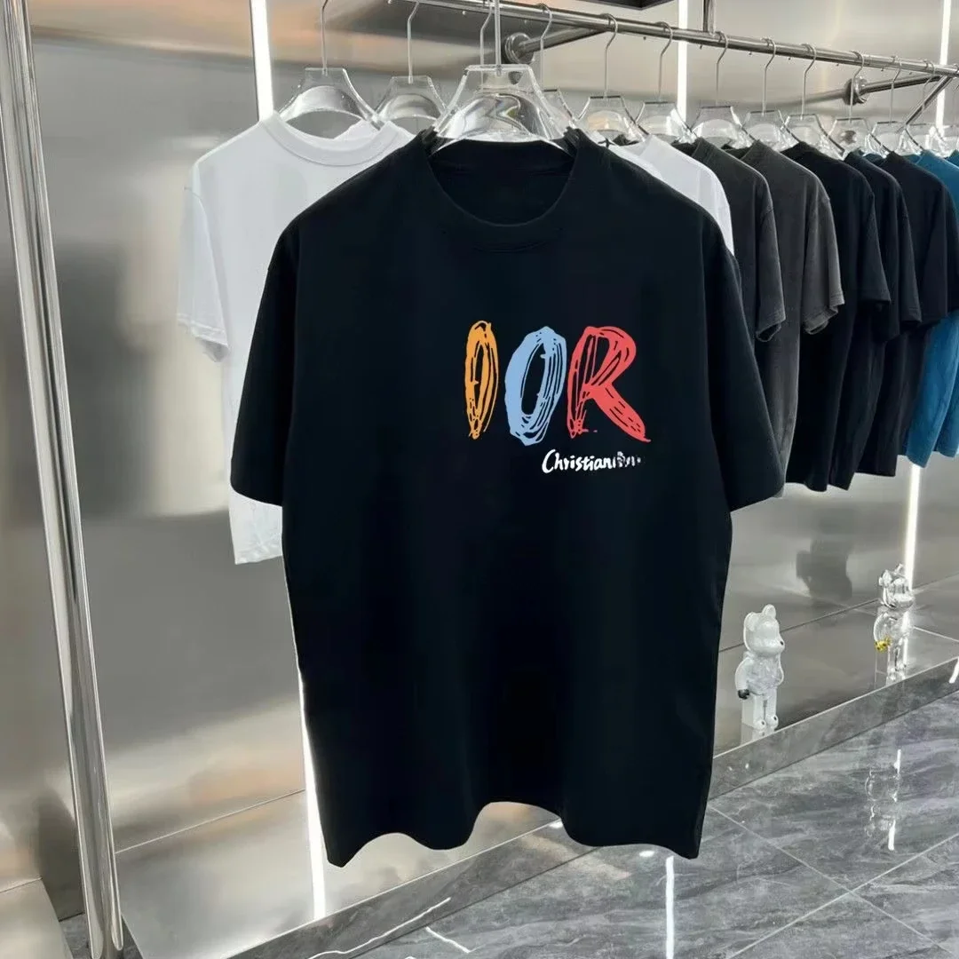 

American Style Minimalist Short Sleeved T-shirt for Men and Women Summer New Trend Loose and Heavy Weight Couple Boyfriend Top