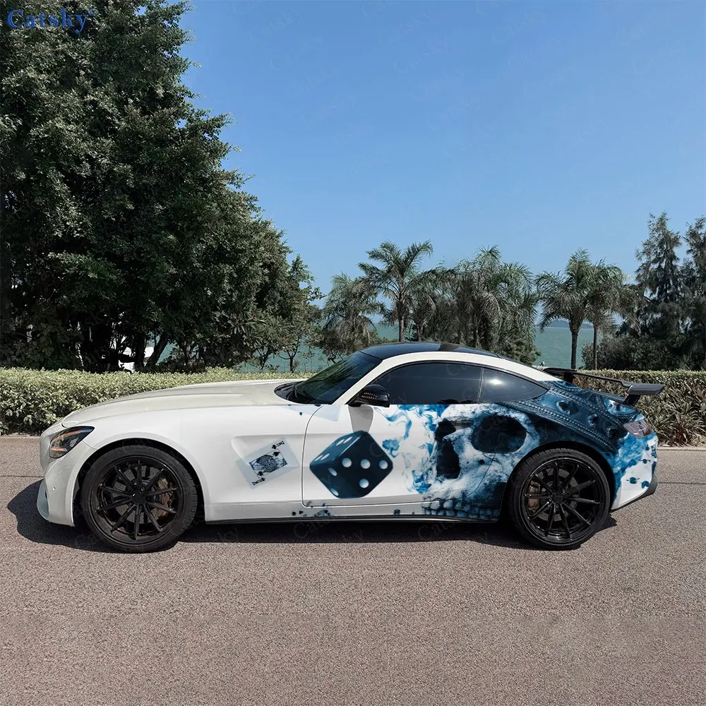 2-pezzi-pellicole-adesive-per-auto-con-design-artistico-audace-motivo-scheletro-fiammeggiante-e-tema-poker-durevoli-resistenti-allo-sbiadimento-migliorano-l'estetica-del-veicolo