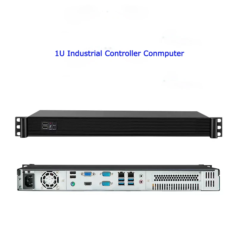 Caja de expansión de controlador integrado para ordenador, montaje en Rack 1U, Intel Core I3 6100U 7100, 2 x LAN, 2 X COM, 8 x USB, HD, VGA, PS2, PC