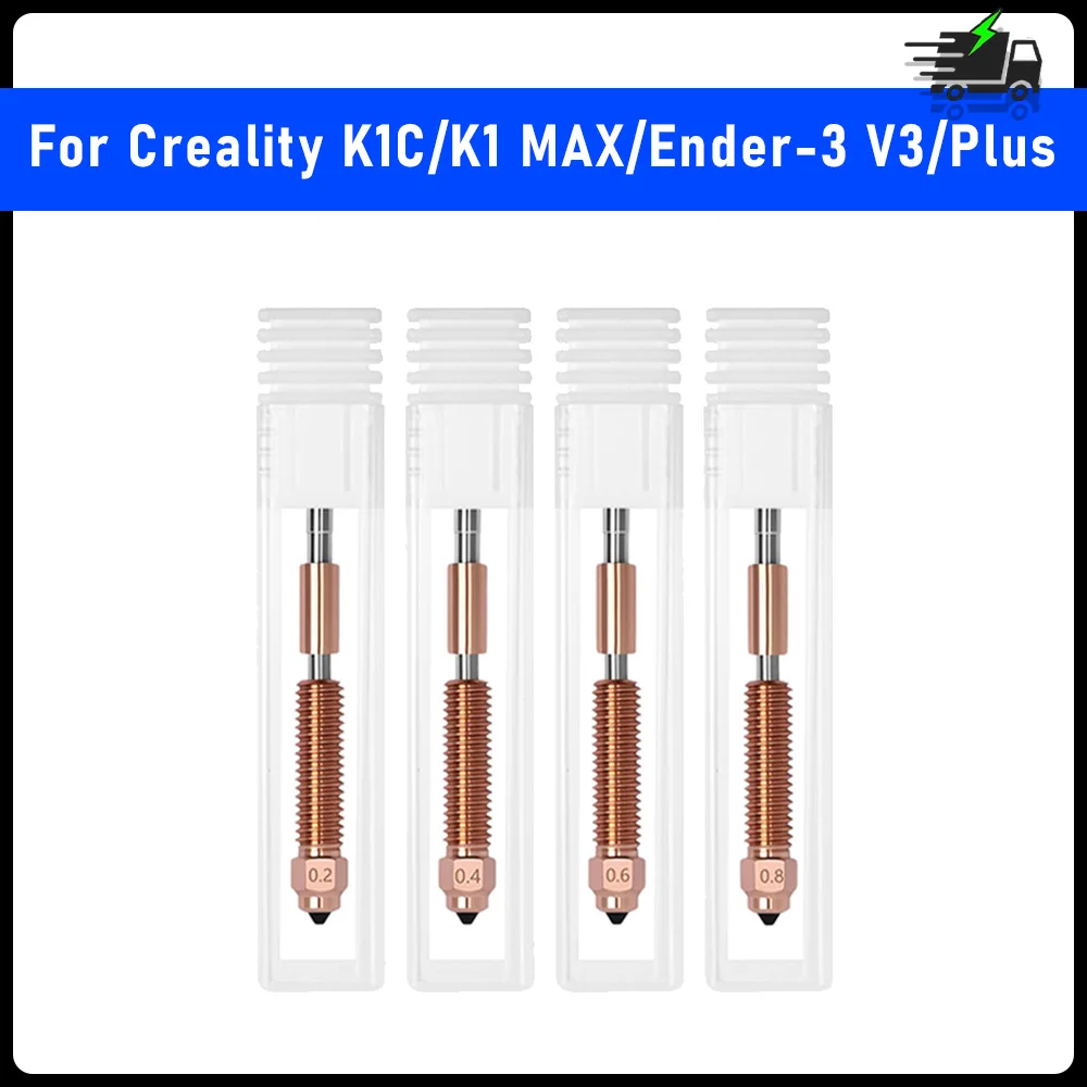 All-Metal Integrated Quick Release Hotend Nozzle Assembly for Creality K1C/K1 MAX/Ender 3 V3/V3 Plus Hardened Steel Tip