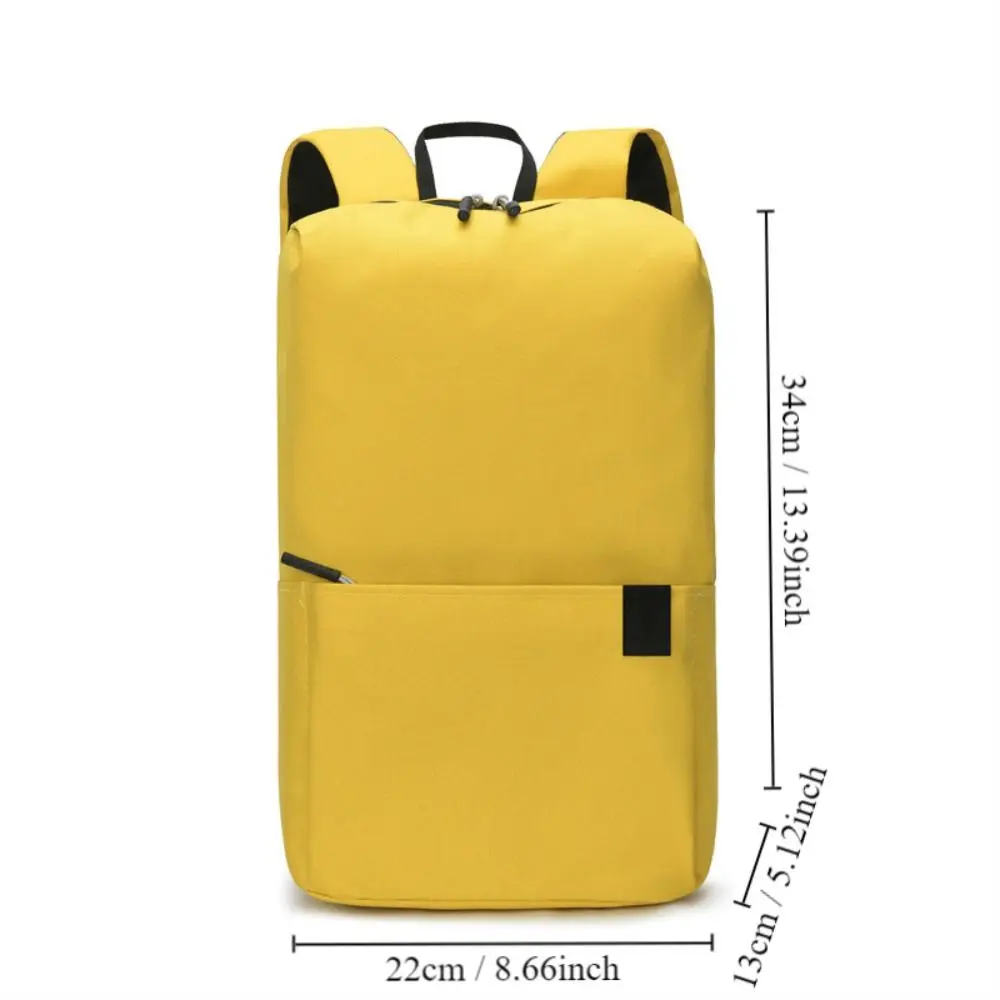 Portable Large Capacity Small Backpack Solid Color Waterproof Travel Bag Multiple Pockets Unisex School Bags Travel