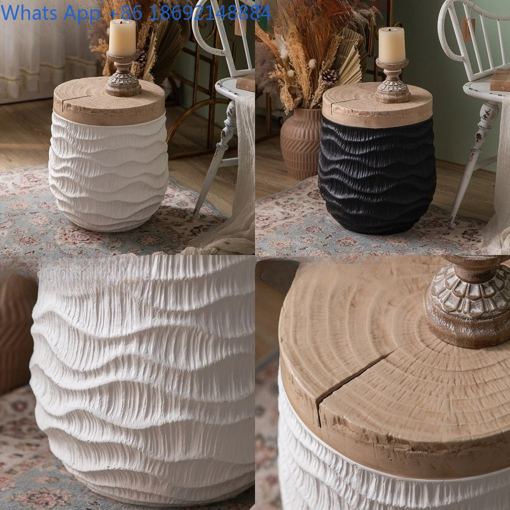 Creative Magnesium Oxide Coffee Table Modern Minimalist Side Table for Living Room Bedroom Balcony Use