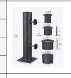 Ground umbrella outer rest small pedal tool parts