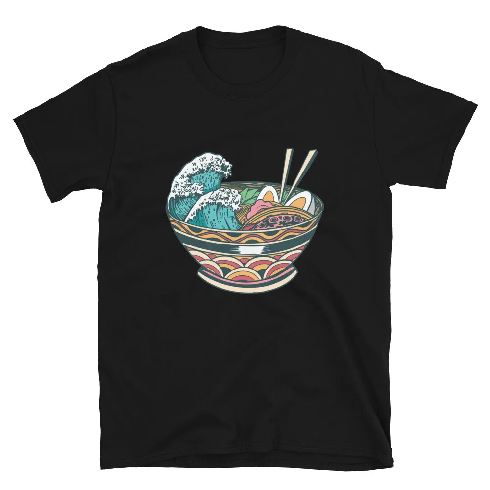 

Футболка с аниме Ramen Ocean Surfing, мужская одежда, забавная мужская футболка в стиле Харадзюку, одежда в стиле аниме, футбольные рубашки, 2025 г., забавный подарок