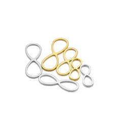 20/50Pcs Stainless Steel 8 Shape Infinity Symbol Charms Connectors DIY for Jewelry Choker Making Bracelets Components Wholesale