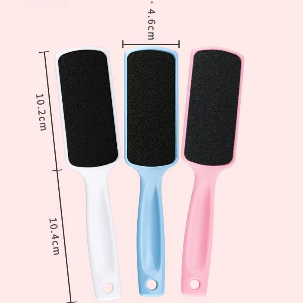 6pcs Plastic Double Sided Sandpaper Exfoliating Scrub File Foot Callus Remover Pedicure Tool Dead Skin Removal Portable Nail