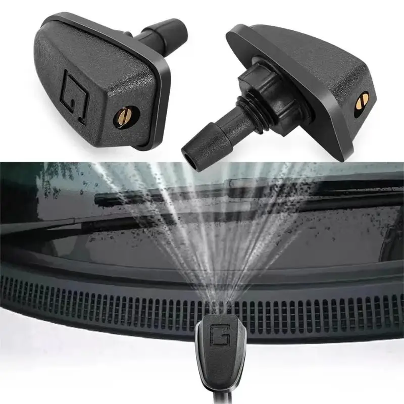 Kit de 2 Boquillas para Limpiaparabrisas de Coche - Pulverizador Universal con Cubierta de Ventilador de Agua y Ajuste de Salida del Lavador