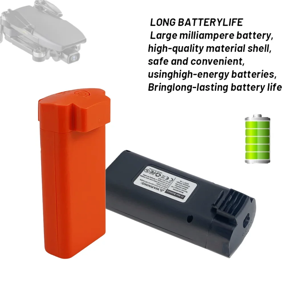 Le plus récent 7.4V 3000mAh télécommande batterie Sg108 sg-108 UAV pour Sg108 GPS 4K Brushless RC UAV pièces de rechange noir + orange