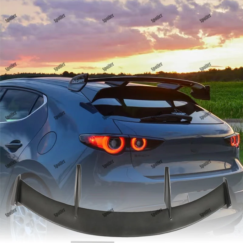 

For 2014-2019 Mazda 3 Axela Hatchback KS Style Roof Spoiler Car Rear Roof Diffuser Tail Wing Body Kit Modification Accessories