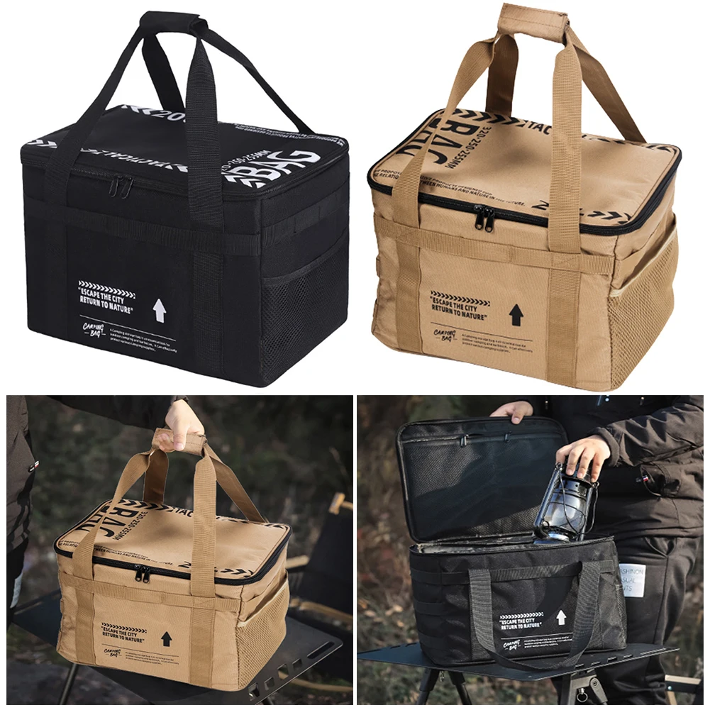 

20 L Picnic Bag Cookware Storage Bag Portable Large Capacity Storage Bag with Handle for Beach Picnic Road Trip Travel