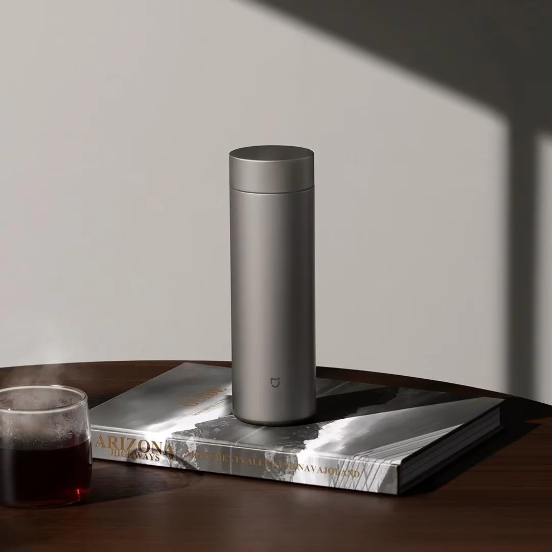 Xiaomi Mijia Smart Thermos Vacuum Flask Ti 2 - Pure Titanium Material Medical Grade 6h Warm Retention Portable Drink Cup
