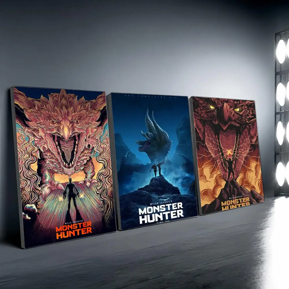M-Monster hunter Anime Painting Calligraphy Modern Canvas Wall Art for Bedroom & Living Room | Home Decor Gift